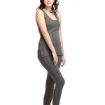 CHARCOAL MELANGE SLEEVE-LESS