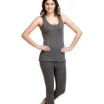 CHARCOAL MELANGE SLEEVE-LESS